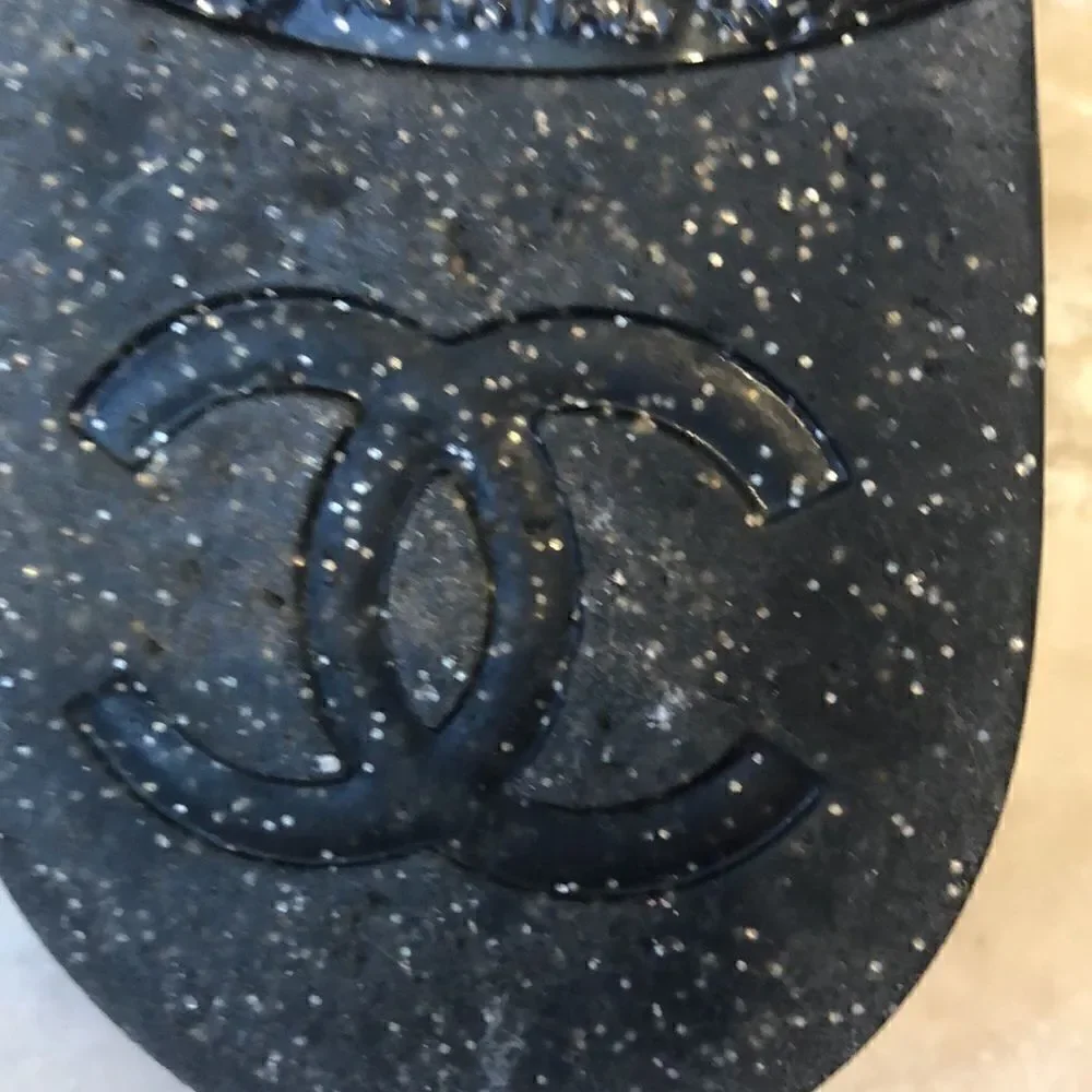 Chanel Camelia flip flop jelly sandal sz 40